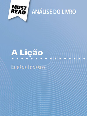 cover image of A Lição de Eugène Ionesco (Análise do livro)